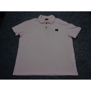 Paul & Shark Yachting Shirt Mens XL Pink Striped Polo Fishing Italy Short Sleeve